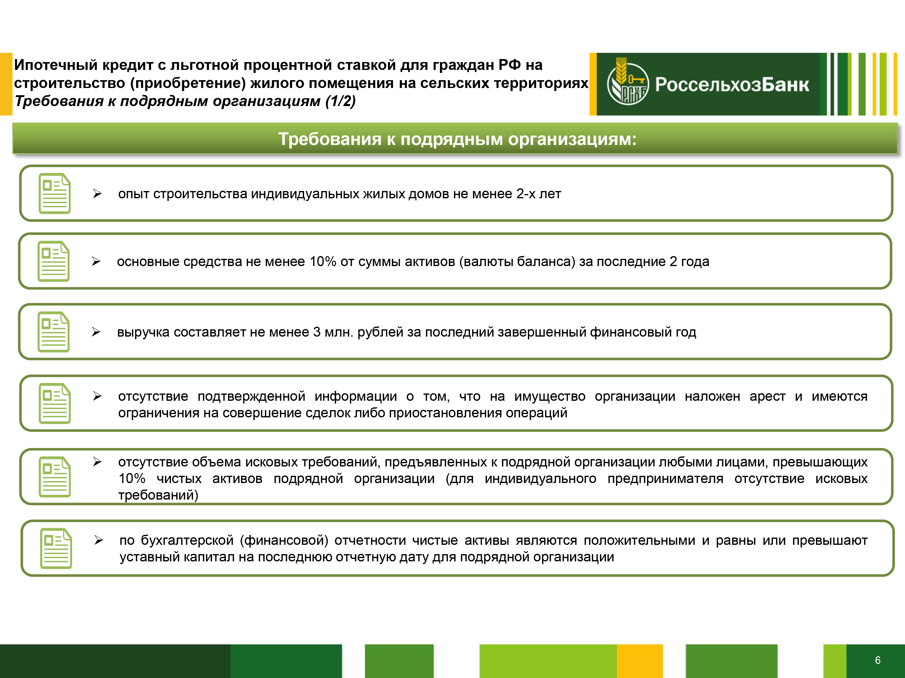 Перечень документов на сельскую ипотеку в Россельхозбанке